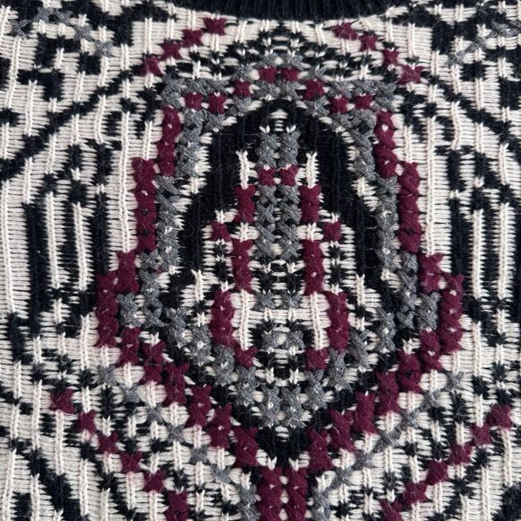 Antik Batik Knit Wool Blend Sweater Geometric Pattern Women’s Medium/40 France - Picture 8 of 10